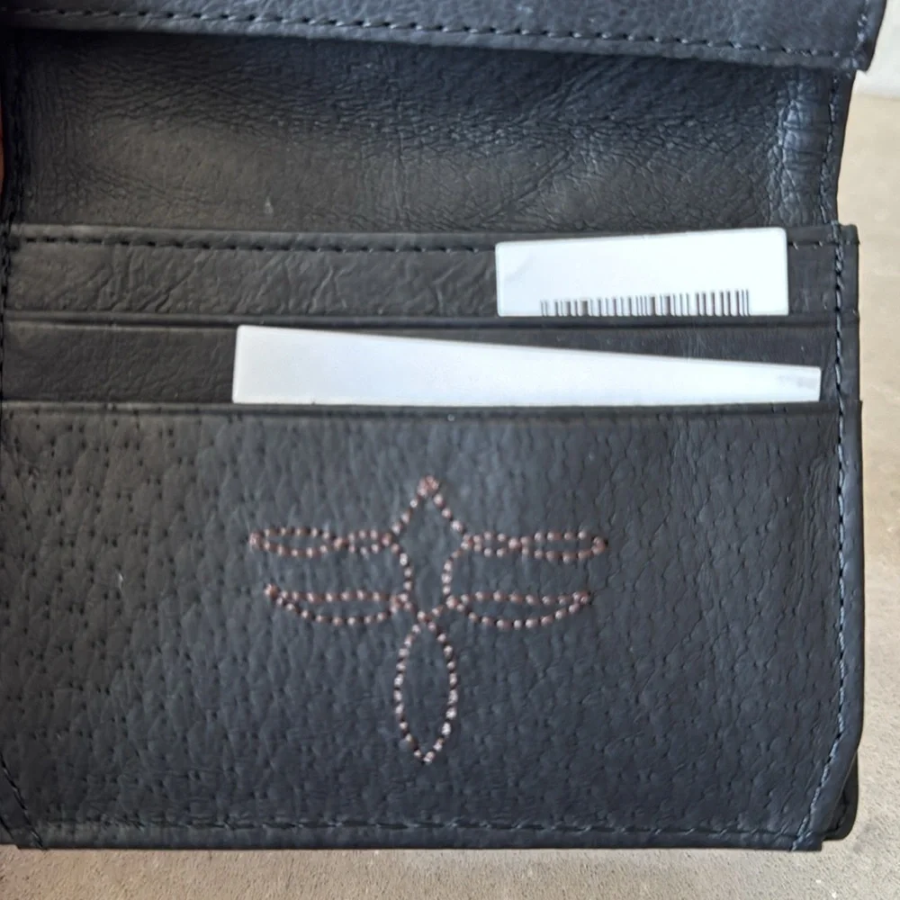 Justin Front Pocket Wallet Genuine Leather New in Box